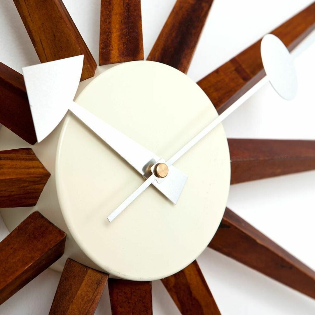 ジョージネルソン サンバーストクロック 掛け時計 時計 ネルソンクロック 茶 インテリア/住まい/日用品のインテリア小物(掛時計/柱時計)の商品写真