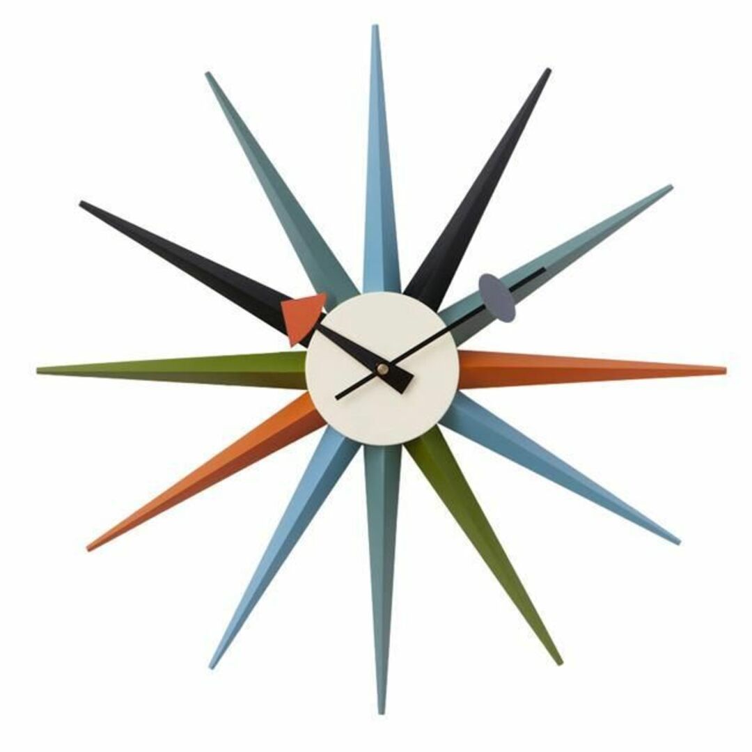 ジョージネルソン サンバーストクロック 掛け時計 時計 ネルソンクロック マルチ インテリア/住まい/日用品のインテリア小物(掛時計/柱時計)の商品写真