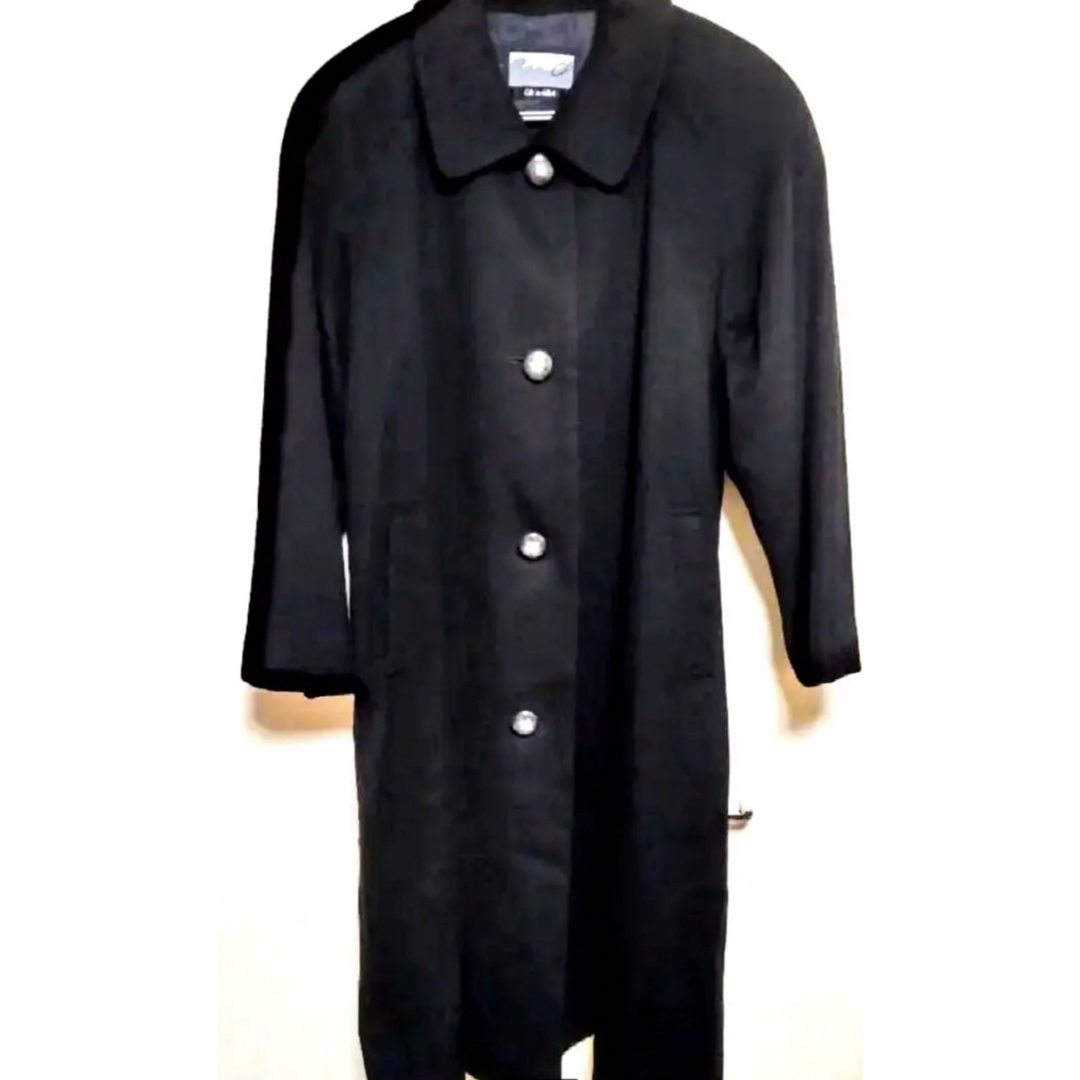 Cle' michel カシミヤ ロングコート ブラック レディースのジャケット/アウター(ロングコート)の商品写真