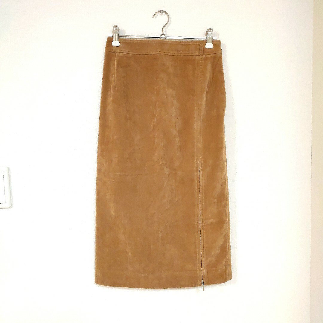 GALLARDA GALANTE(ガリャルダガランテ)のガリャルダガランテ  別珍タイトスカート  キャメル  S レディースのスカート(ひざ丈スカート)の商品写真