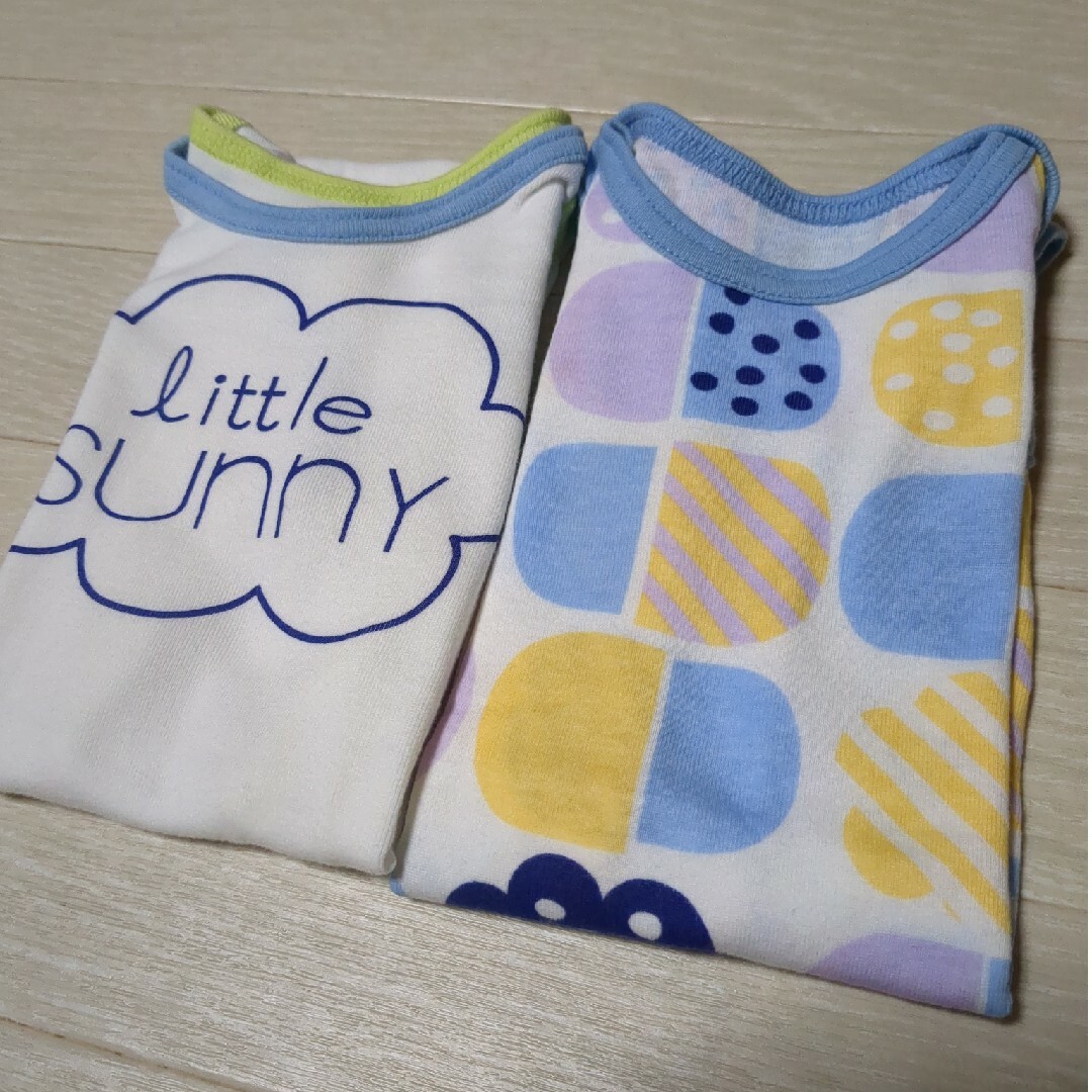 little sunny bite(リトルサニーバイト)のリトルサニー　未使用　60-70　肌着　ロンパース　2枚セット　男の子　美品 キッズ/ベビー/マタニティのベビー服(~85cm)(肌着/下着)の商品写真