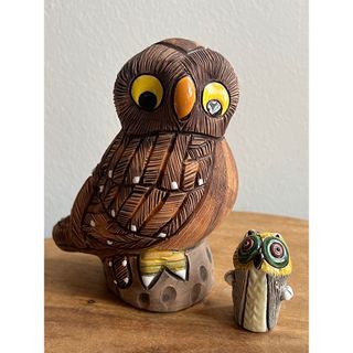フクロウの置物(2つ)(置物)