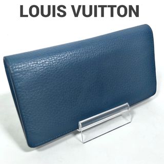 ルイヴィトン(LOUIS VUITTON)の希少　ルイヴィトン　ポルトフォイユ・ブラザ　トリヨン　ブルー　長財布　ブルー　青(財布)