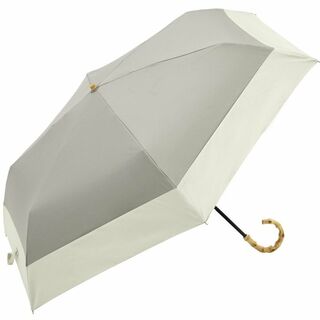 ビコーズ(because)の折り畳み傘 バイカラー グレー 晴雨兼用 ビコーズ 55cm UVカット(傘)