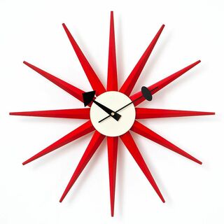 ジョージネルソン サンバーストクロック 掛け時計 時計 ネルソンクロック 赤(掛時計/柱時計)