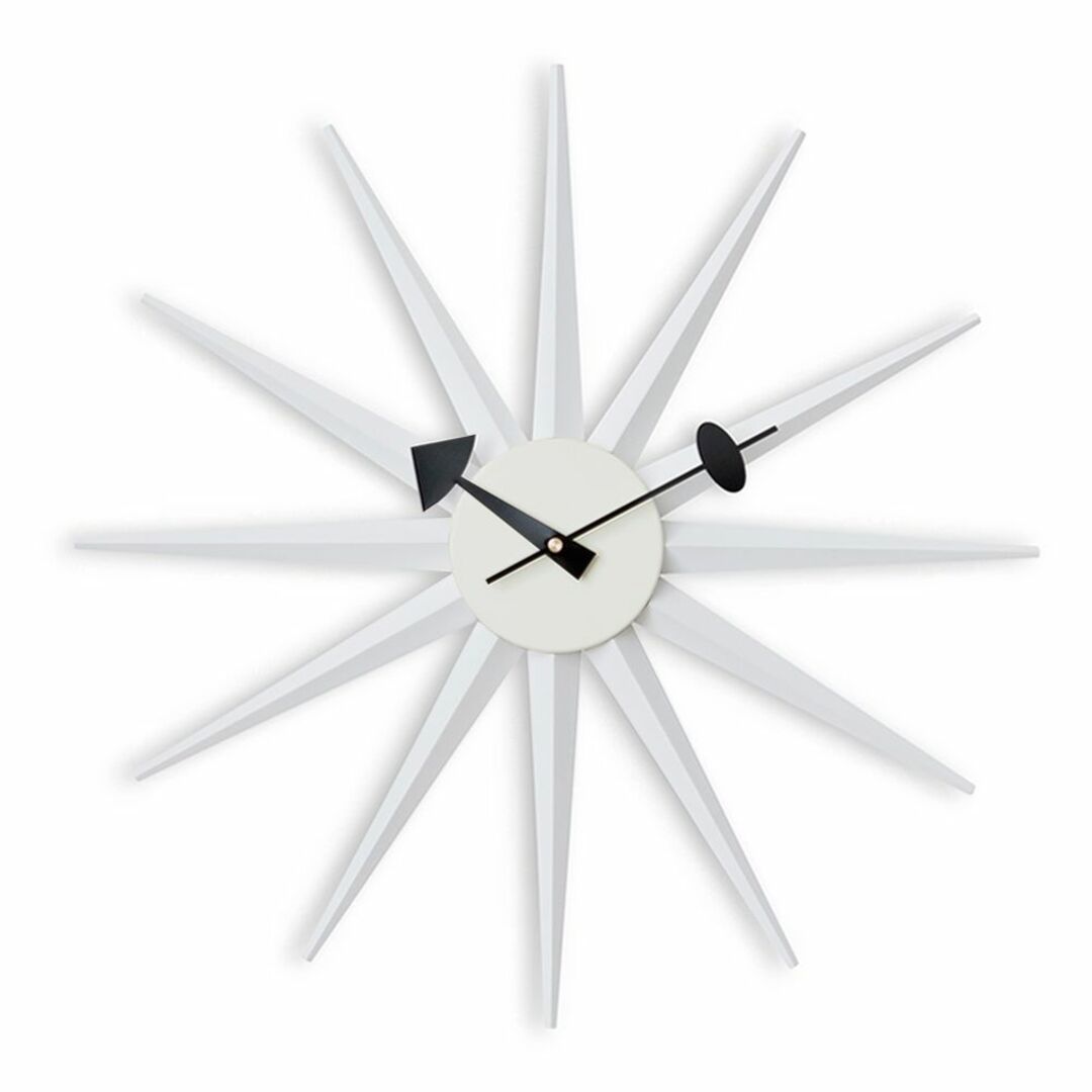 ジョージネルソン サンバーストクロック 掛け時計 時計 ネルソンクロック 白 インテリア/住まい/日用品のインテリア小物(掛時計/柱時計)の商品写真