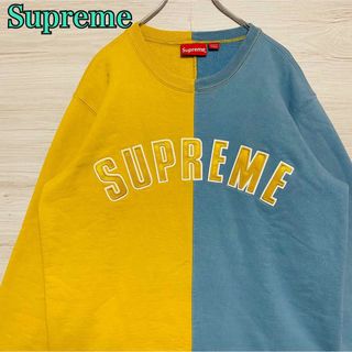 シュプリーム(Supreme)の【希少カラー】シュプリーム　スウェット　アーチ刺繍ロゴ　バイカラー　即完売　レア(スウェット)