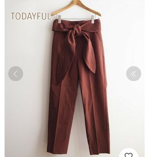 トゥデイフル(TODAYFUL)のトゥデイフル 2wayハイウエストパンツ ブラウン S(カジュアルパンツ)