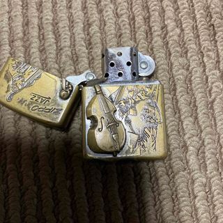 ZIPPO - zippo 1996年 ゴールド ジッポー JAZZ コントラバス 楽器の ...