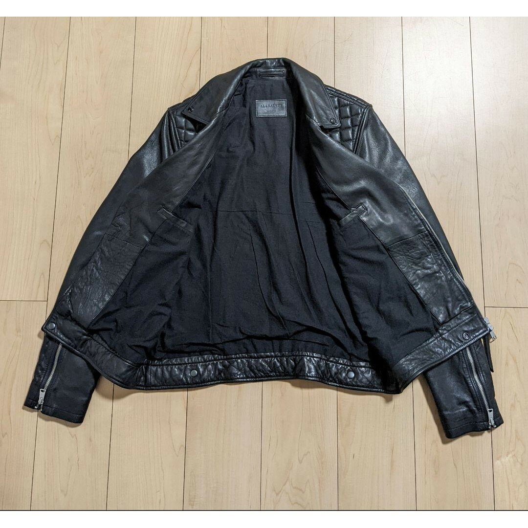 All Saints(オールセインツ)のM 美品 ALLSAINTS TARO BIKER レザージャケット ブラック メンズのジャケット/アウター(レザージャケット)の商品写真