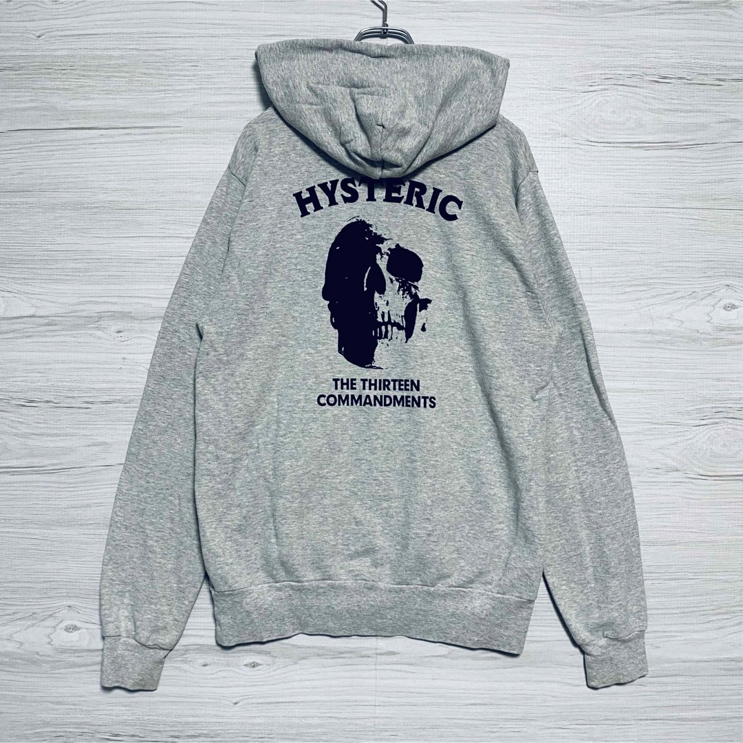 HYSTERIC GLAMOUR(ヒステリックグラマー)の【希少デザイン】ヒステリックグラマー　パーカー　Lサイズ　スカル　両面デザイン メンズのトップス(パーカー)の商品写真