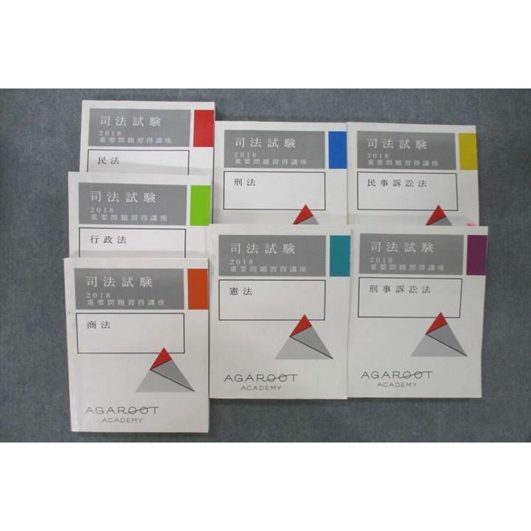 VF26-082 アガルートアカデミー 司法試験 重要問題習得講座民法/憲法/行政法/刑事訴訟法等 '19年合格目標テキストセット7冊 00L4D