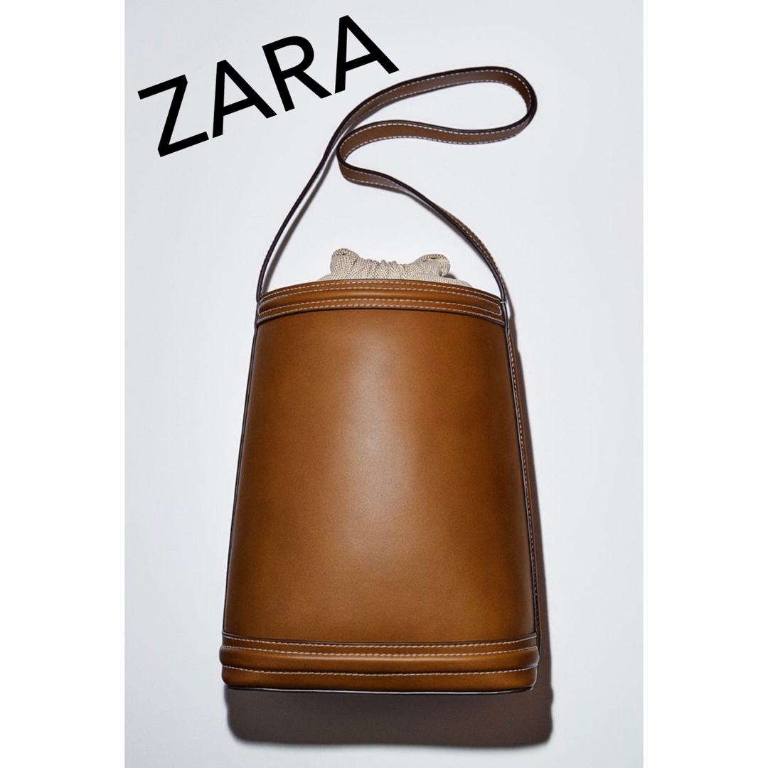 ZARA リアルレザーショルダーバッグ　新品 1