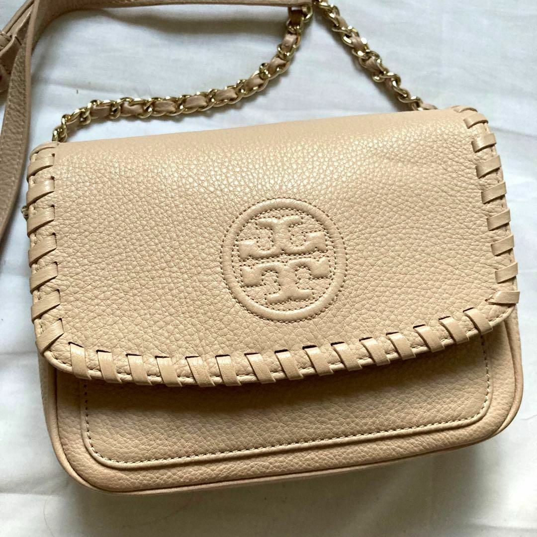 ✨美品✨Tory Burch トリーバーチ　ショルダーバッグ　ベージュ　レザー