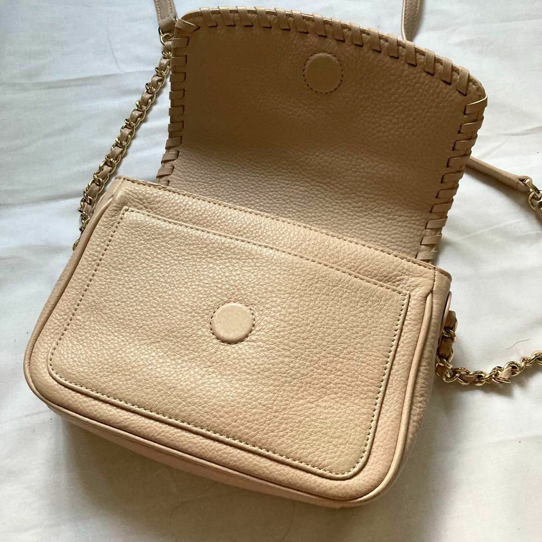 ✨美品✨Tory Burch トリーバーチ　ショルダーバッグ　ベージュ　レザー