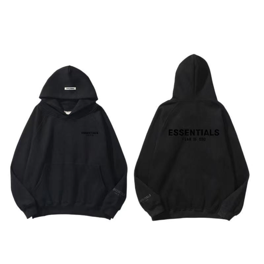 ESSENTIALS パーカー男女兼用 高級感 フート付き 後ろLOGO