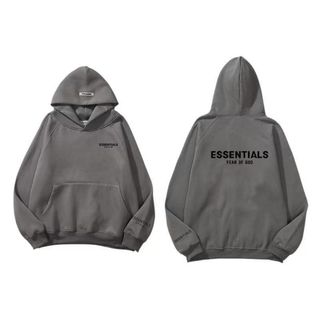 エッセンシャル(Essential)のESSENTIALS パーカー男女兼用 高級感 フート付き 後ろLOGO(パーカー)