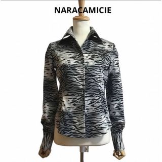 ナラカミーチェ(NARACAMICIE)のNARACAMICIE ゼブラ柄オープンカラー シャツ(シャツ/ブラウス(長袖/七分))