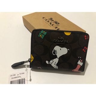 コーチ(COACH)の※予約商品　値下げ済　新品　折財布　ブラウン×ブラック×マルチCE708　(折り財布)