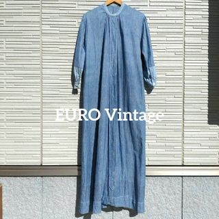 エイミーイストワール(eimy istoire)の【送料無料・EURO ANTIQUE 】CHAMBRAY LONG DRESS(ロングワンピース/マキシワンピース)