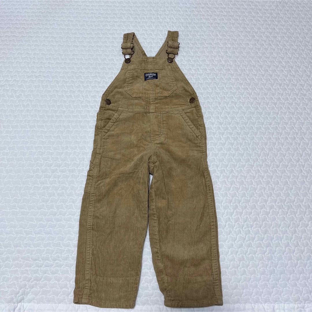 OshKosh(オシュコシュ)のOSHKOSH キッズオーバーオール コーデュロイ ベージュ 24M キッズ/ベビー/マタニティのキッズ服男の子用(90cm~)(パンツ/スパッツ)の商品写真