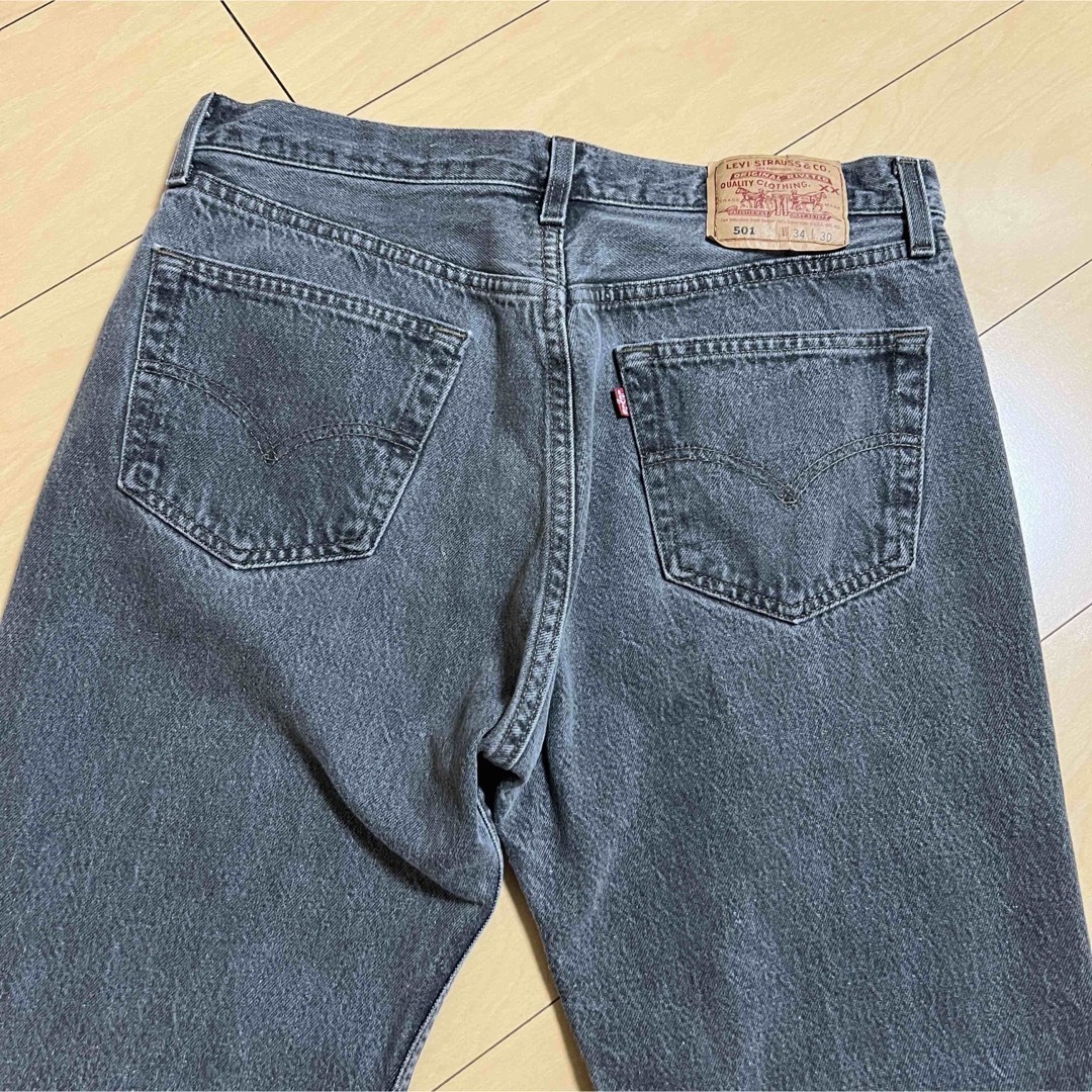 Levi's - 90s USA製Levis 501 先染めブラックデニムW34L30の通販 by
