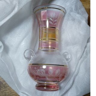 花瓶　ルーマニア製　KAMEI GLASS(花瓶)