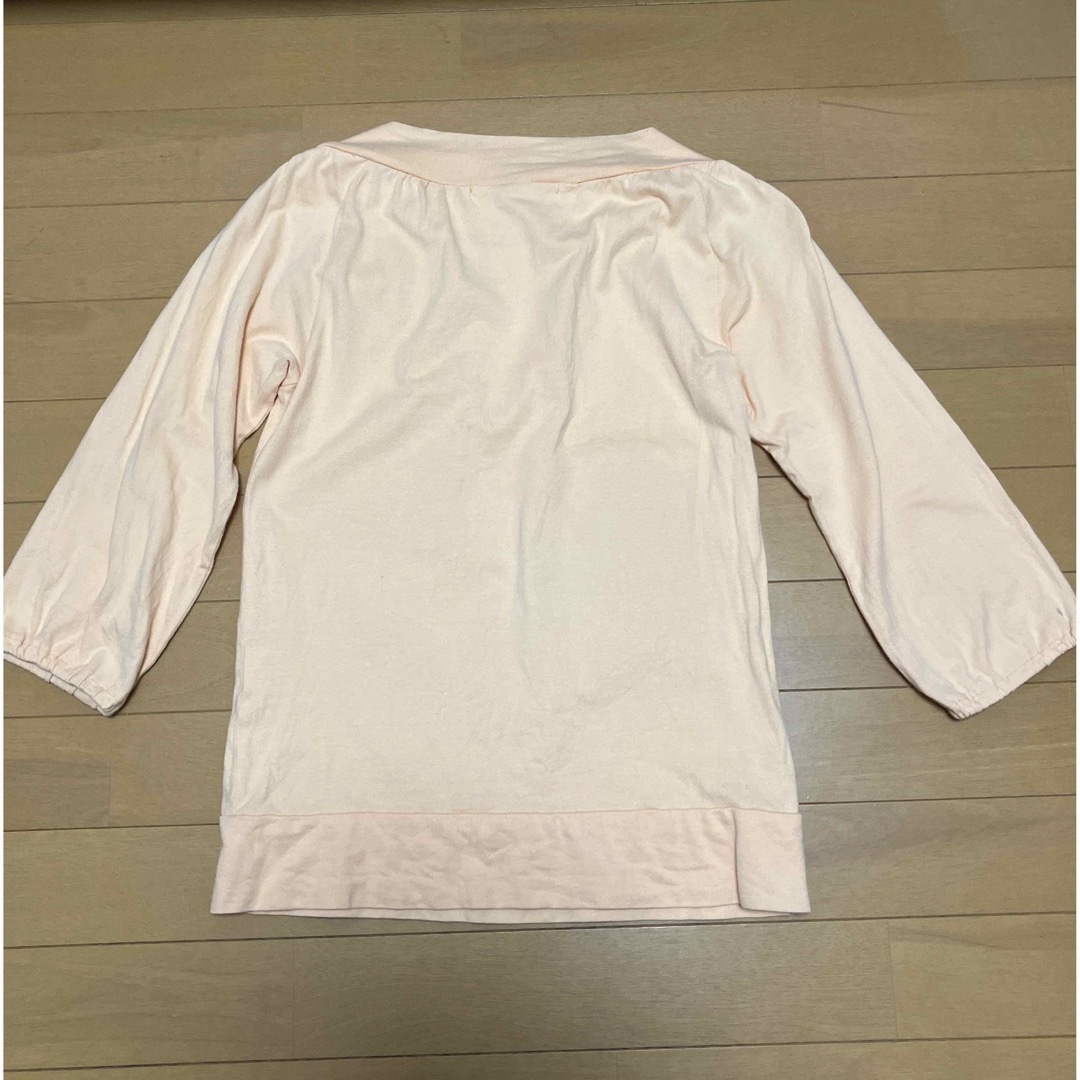 Tシャツ　七分袖　オレンジ レディースのトップス(Tシャツ(長袖/七分))の商品写真
