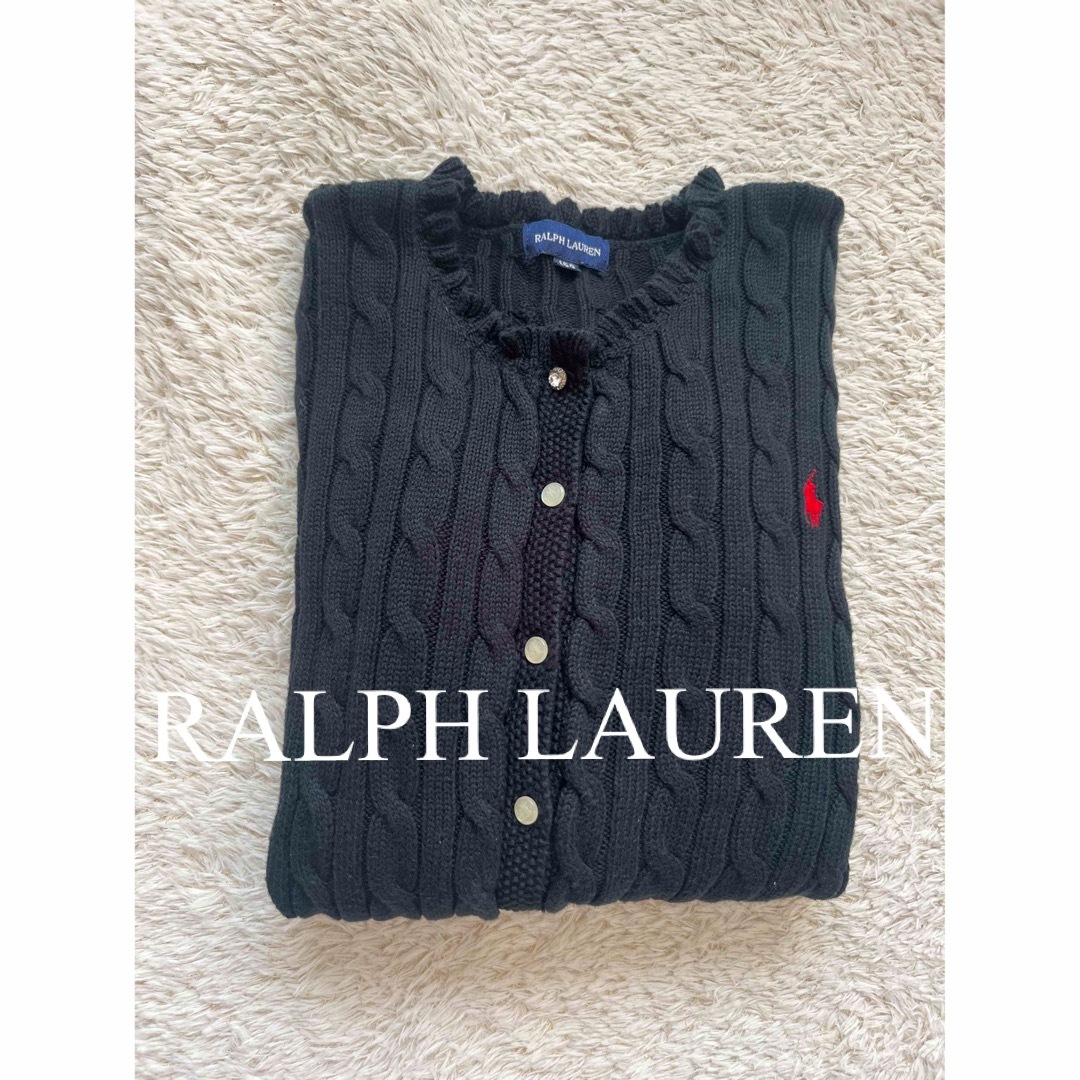 POLO RALPH LAUREN(ポロラルフローレン)の美品　ポロ　ラルフローレン　カーディガン　ボレロ　ニット　ケーブル　人気　完売 レディースのトップス(カーディガン)の商品写真