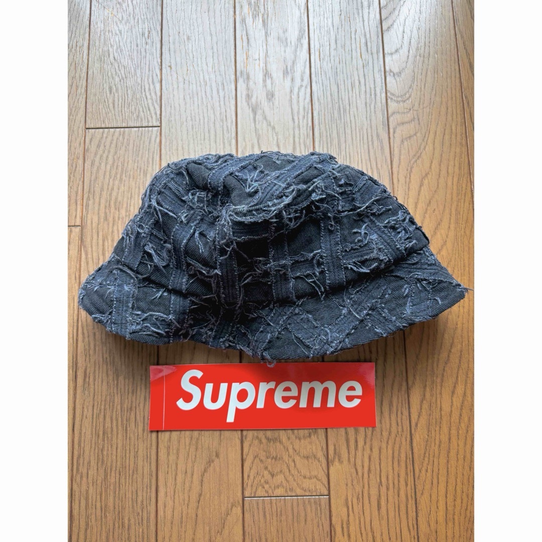 完売】 Supreme Frayed Patchwork Denim Crusher -ハット