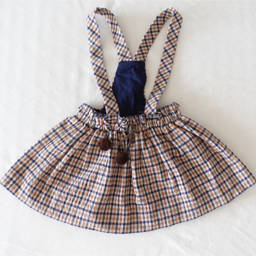 ZARA KIDS(ザラキッズ)のzara kids ツイード　サロペット　スカート　98 キッズ/ベビー/マタニティのキッズ服女の子用(90cm~)(スカート)の商品写真