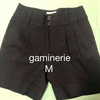 ギャミヌリィ(gaminerie)の【gaminerie】ショートパンツ　M  黒(ショートパンツ)