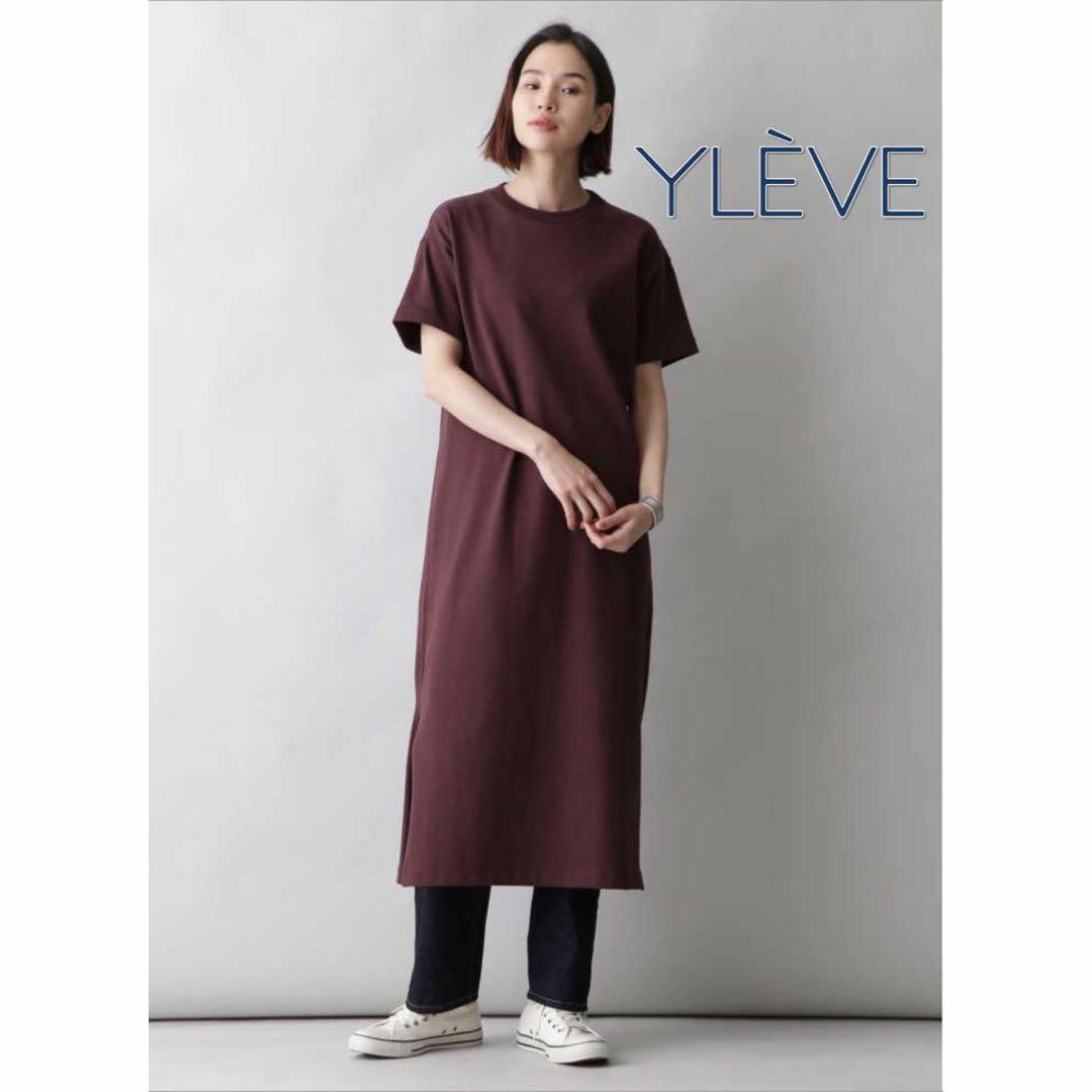 【送料無料】YLEVE Heavy Weight cotton ワンピースワインレッド状態