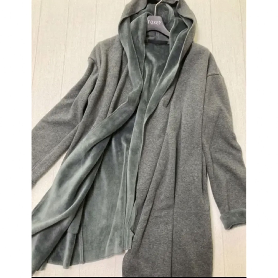 ANAYI - 美品 ANAYI フード コーディガン グレー アナイの通販 by