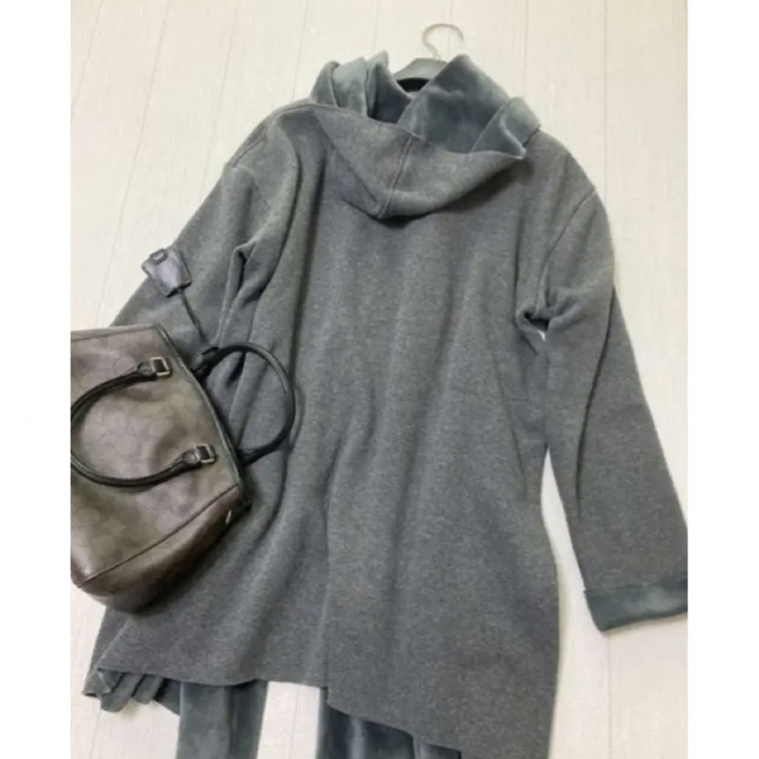 ANAYI - 美品 ANAYI フード コーディガン グレー アナイの通販 by