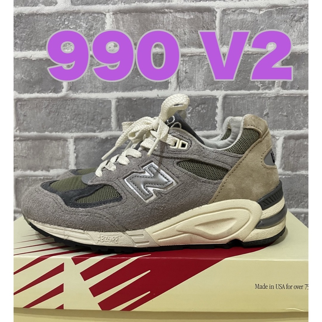 美品】New Balance M990TD2 グレー スエード 22.5レディース - www