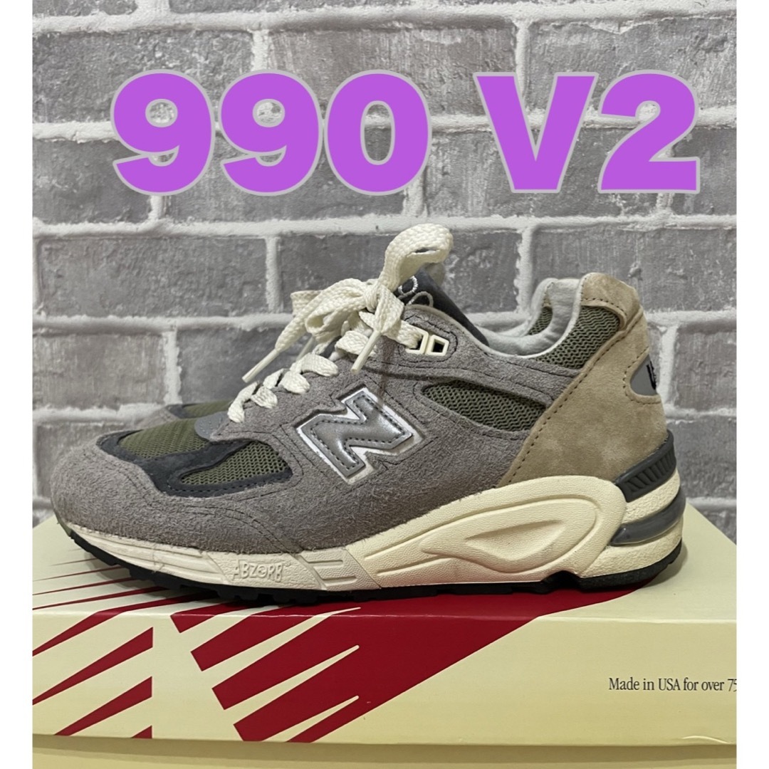 New Balance(ニューバランス)の【美品】New Balance M990TD2 グレー　スエード　22.5 レディースの靴/シューズ(スニーカー)の商品写真