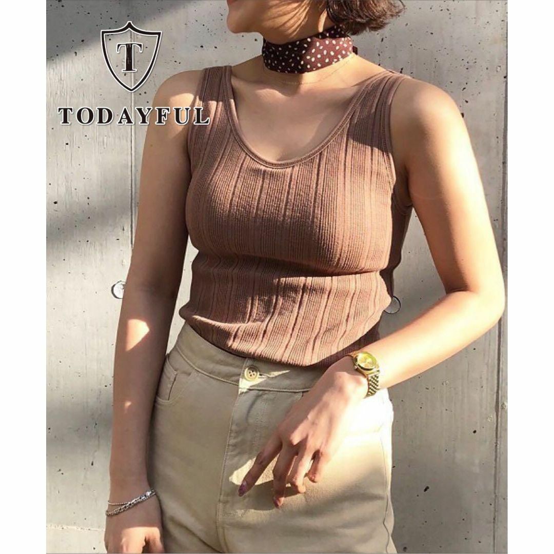 TODAYFUL(トゥデイフル)の【送料無料】TODAYFUL Cup-in Rib Tanktop タンクトップ レディースのトップス(タンクトップ)の商品写真