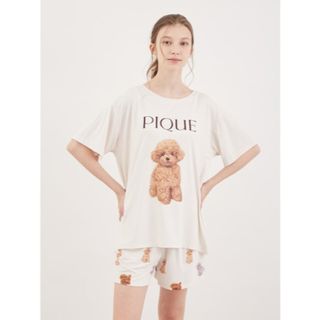 ジェラートピケ(gelato pique)のジェラートピケ トイプードルTシャツ&ショートパンツセット(ルームウェア)