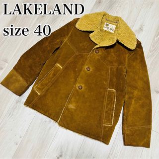 LAKLAND - 【70s】レイクランド　ランチコート　ムートン　スエード　レザージャケット　40