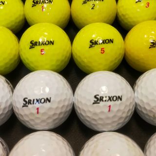 スリクソン(Srixon)の【B級】スリクソンディスタンス24球 (黄,白) ロストボール ゴルフボール(その他)