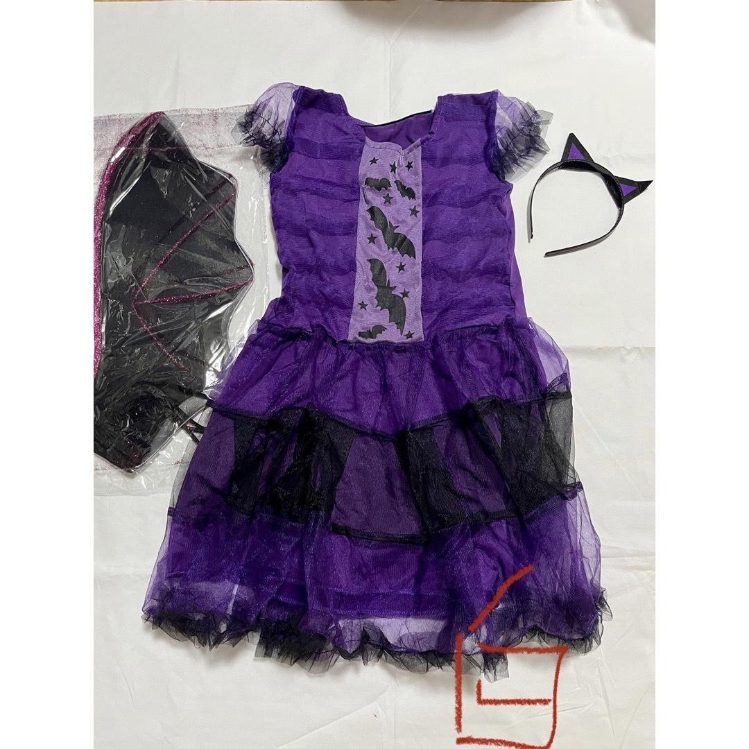 コスプレ ハロウィン キッズ ドレス ヴァンパイア 150 小悪魔 可愛いの