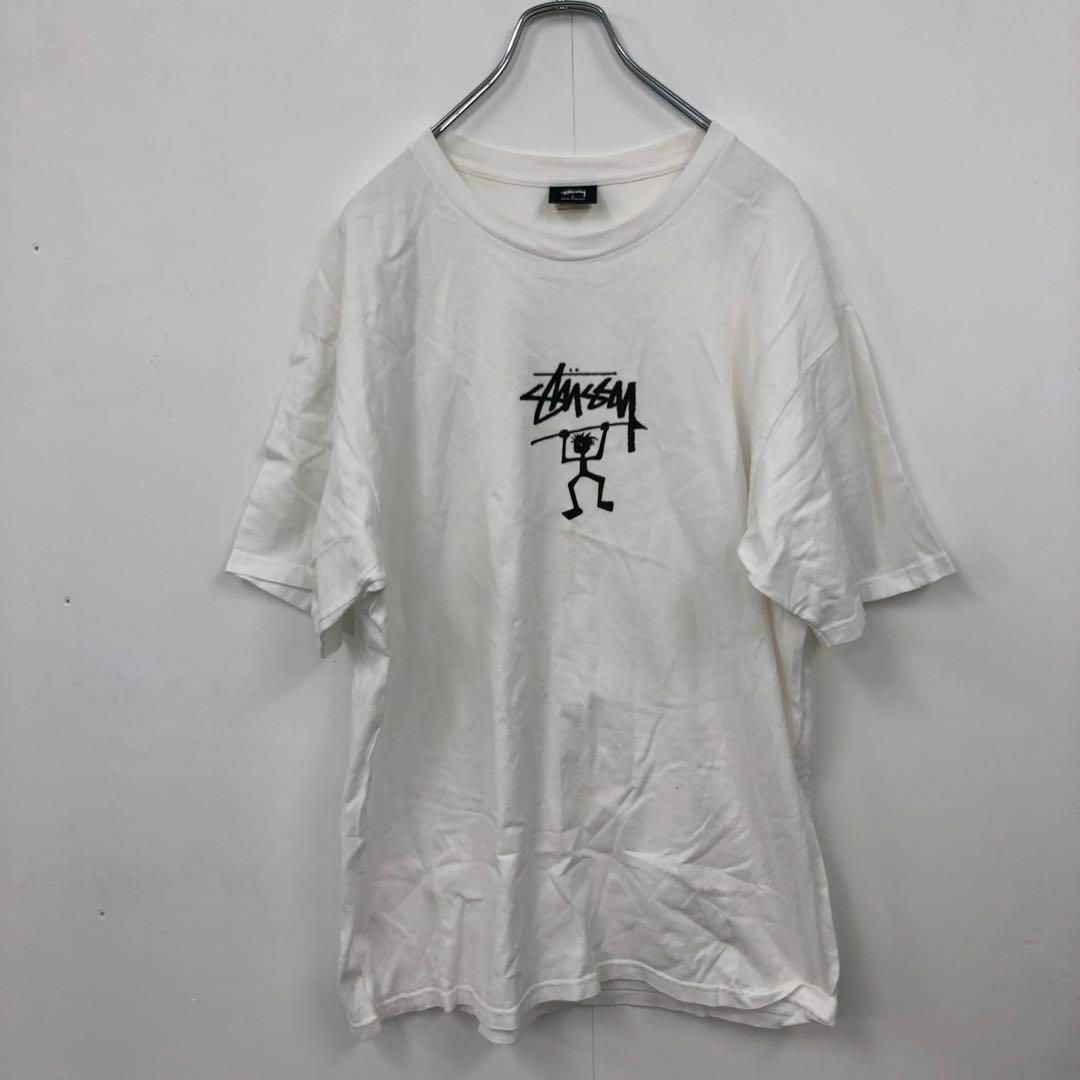 STUSSY - 【送料無料】stussy WARRIOR MAN センターロゴ Tシャツ Lの