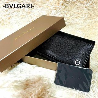 美品 BVLGARI 二つ折り 長財布 サークルロゴ