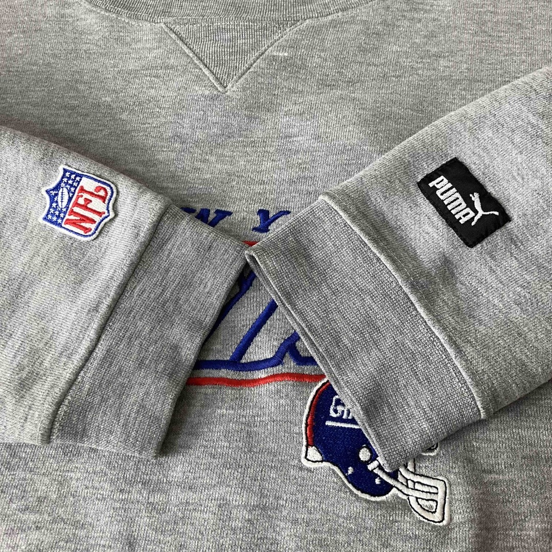 PUMA×NFL Giants アメフト スポーツ 刺繍ロゴ スウェット90s 4