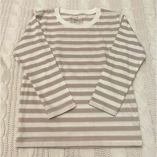 ムジルシリョウヒン(MUJI (無印良品))の無印良品 クルーネックボーダーカットソー 110cm(Tシャツ/カットソー)