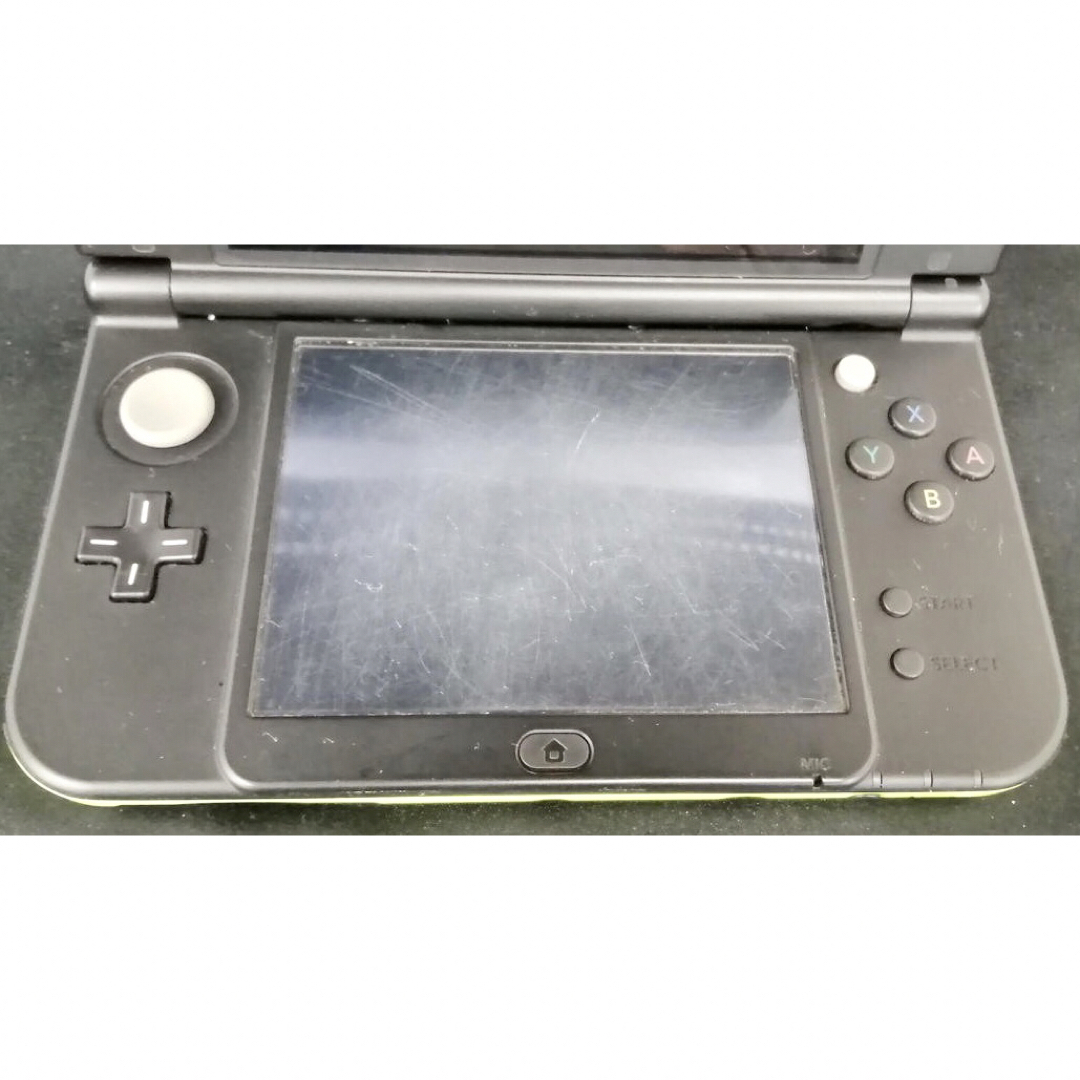 Newニンテンドー3DS LL ライム×ブラック 上画面ジャンク - 携帯用