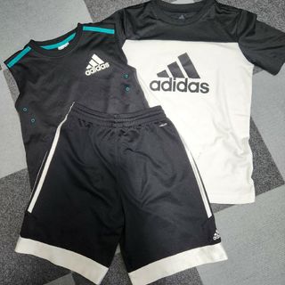 アディダス(adidas)のアディダスadidasハーフパンツ半袖Tシャツノースリーブセットまとめ売り(その他)