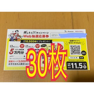 イオン(AEON)の楽しもう 家族　じかん キャンペーン 抽選　応募券 30枚　イオン　ベネッセ (その他)