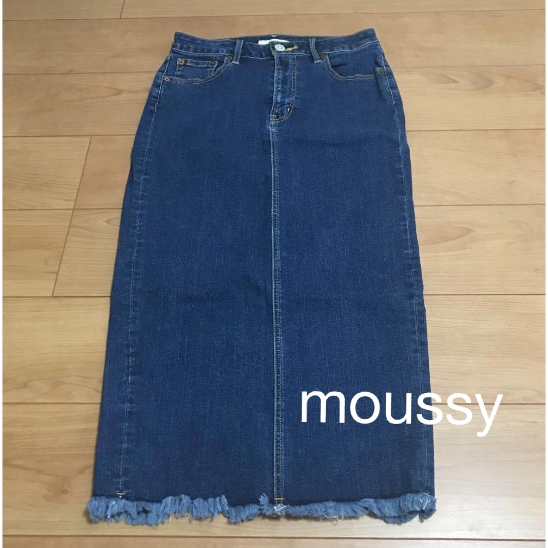 moussy(マウジー)のmoussy デニムロングスカート レディースのスカート(ロングスカート)の商品写真